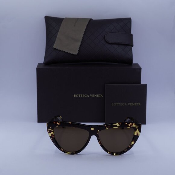Bottega Veneta BV1018S 002 Cat Eye Sunglasses - Havana\\Brown main image 7